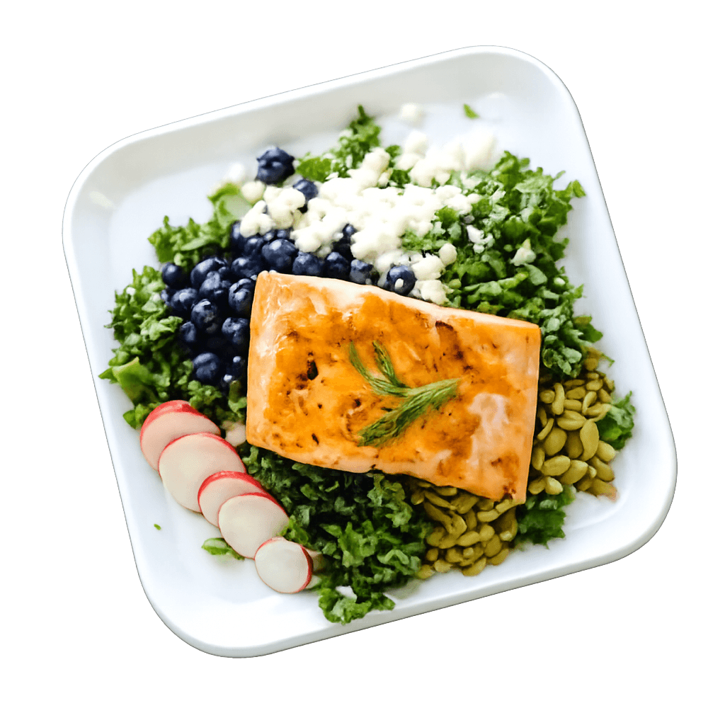 Salmon herb salad