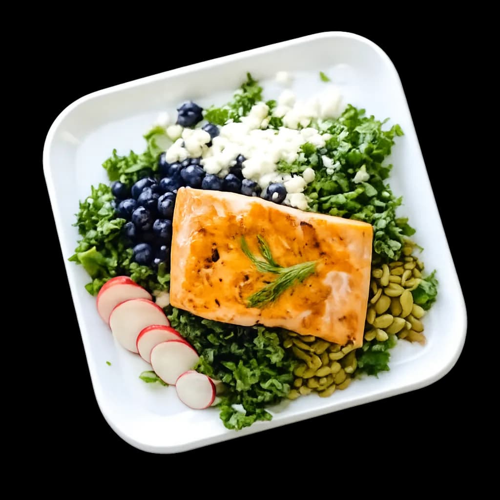 Salmon herb salad